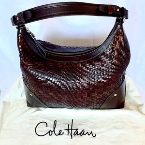 Cole Haan Woven Leather Shoulder Bag